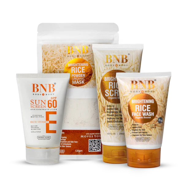 BNB Radiance Resurgence Bundle ( Rice Extract Kit + Free Vitamin E Spf 60 )