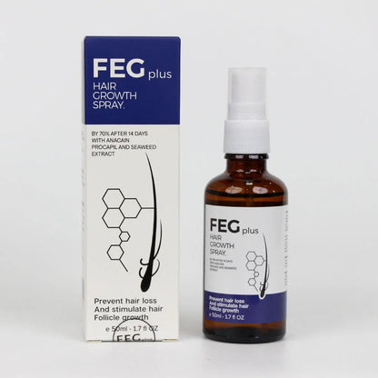 100% Original-FEG Plus Hair Fall Spray make hair long, thick, and strong lmprove Baldness/Balchar, prevent hair loss,